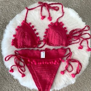 Andi Bagus Crochet Bikini, Size S/M, Pink